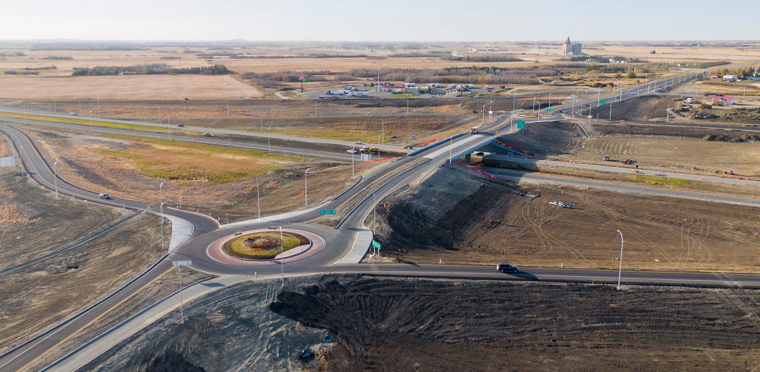 Aerial view of Regina Bypass