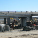 Worksite for the management of runoff water from the Décarie North interchange