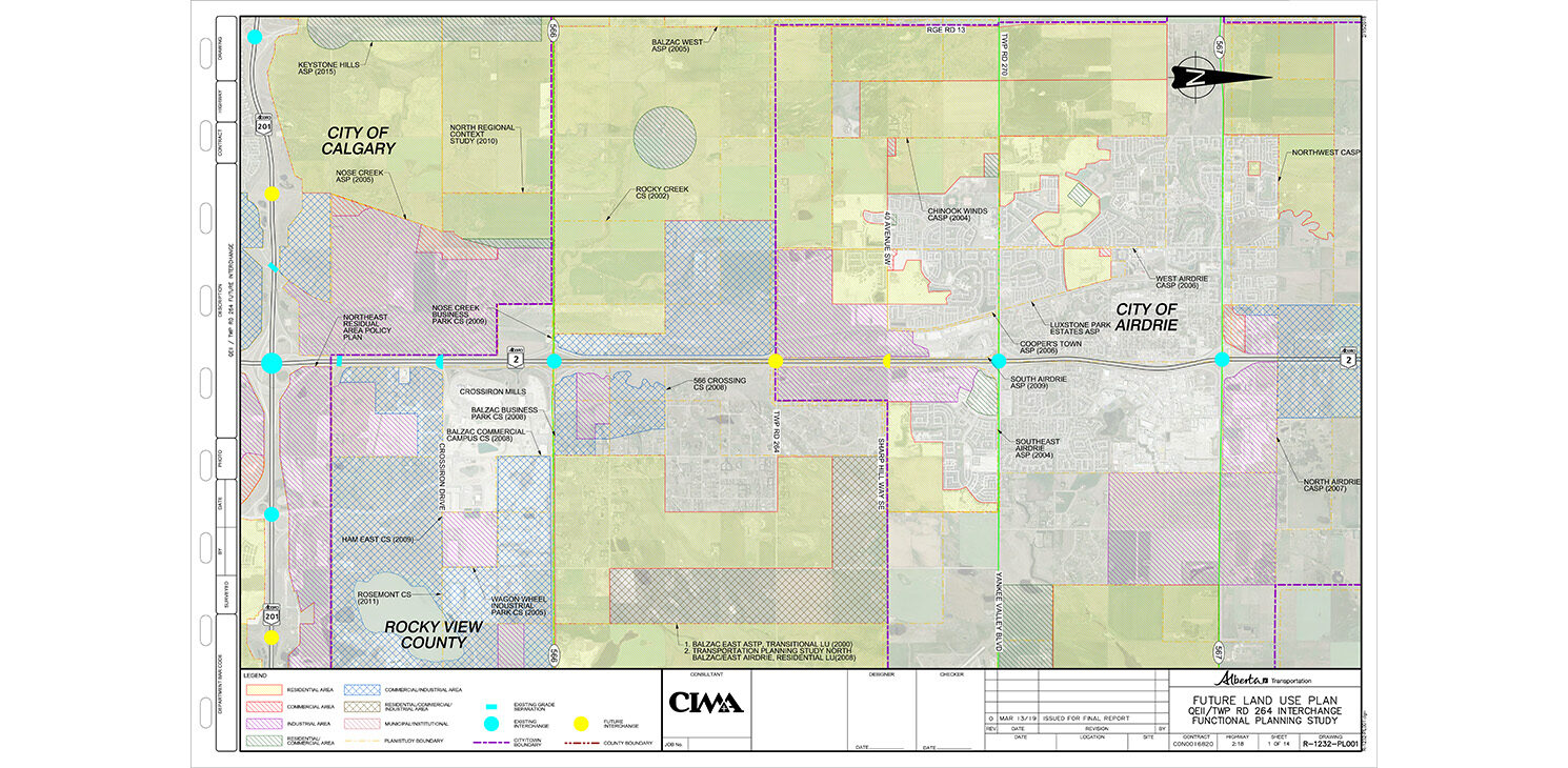Map for the Highway 2 Corridor Improvement Study Project