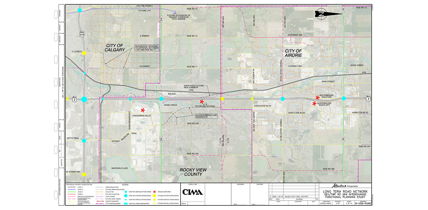 Map for the Highway 2 Corridor Improvement Study Project