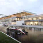 F1 paddock building at Parc Jean-Drapeau