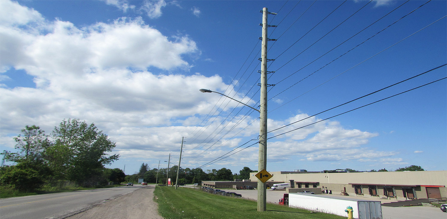 Distribution line pole