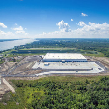 Aerial view of the Giant Tiger distribution center in Johnstown