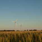 Paysage d'éoliennes au parc éolien Pierre-De Saurel
