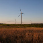 Paysage d'éoliennes au parc éolien Pierre-De Saurel