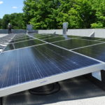 Solar panels on the roof of CIMA+ office in Sherbrooke