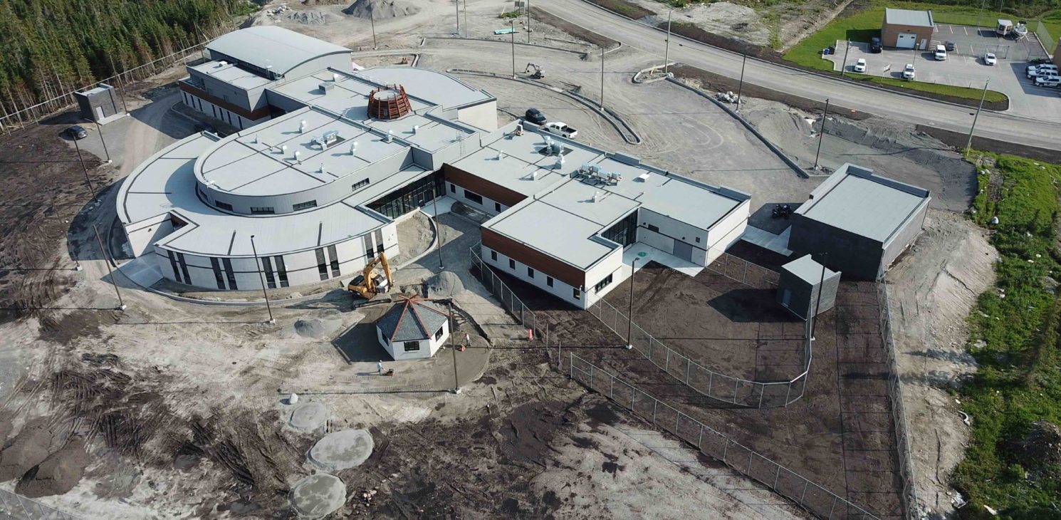 Aerial view of the youth center in closed custody of Mistissini