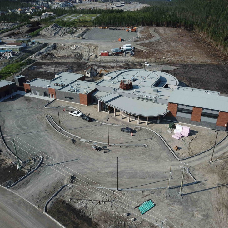 Aerial view of the youth center in closed custody of Mistissini