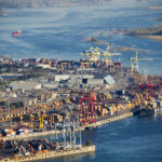 Vue aérienne du port de Montréal