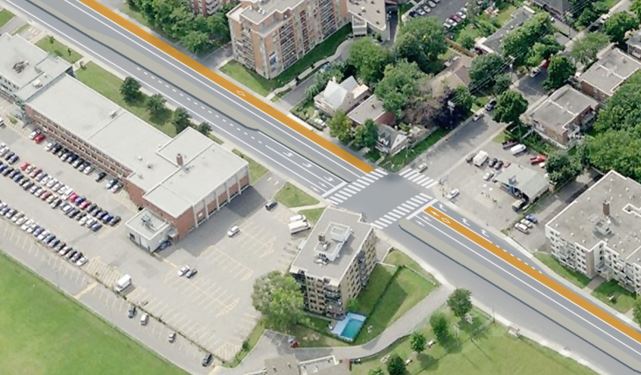 Concept for the implementation of a rapid bus service on Côte-Vertu Boulevard