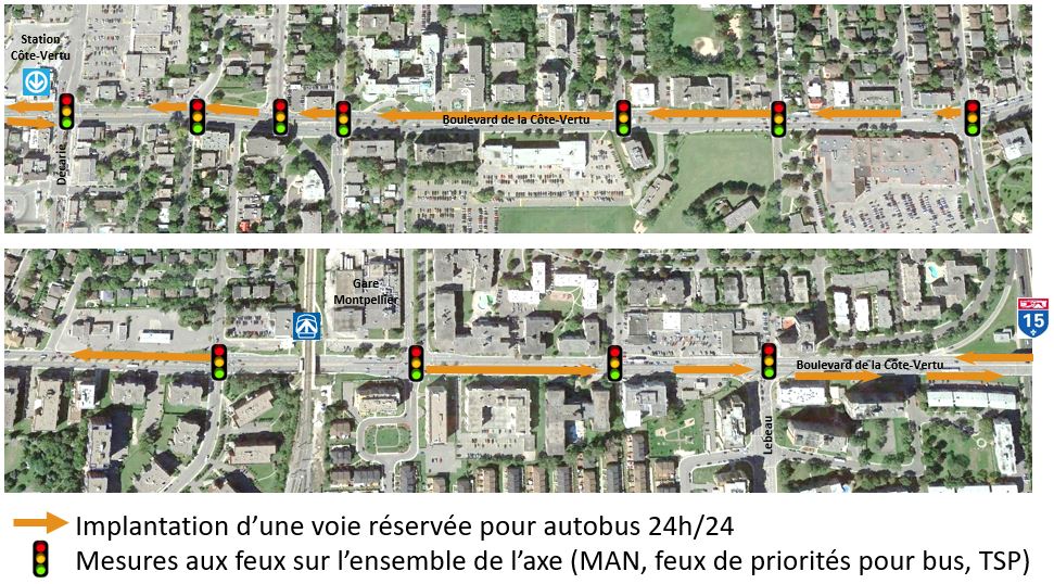 Concept de l'Implantation d’un service rapide par bus sur le boulevard Côte-Vertu