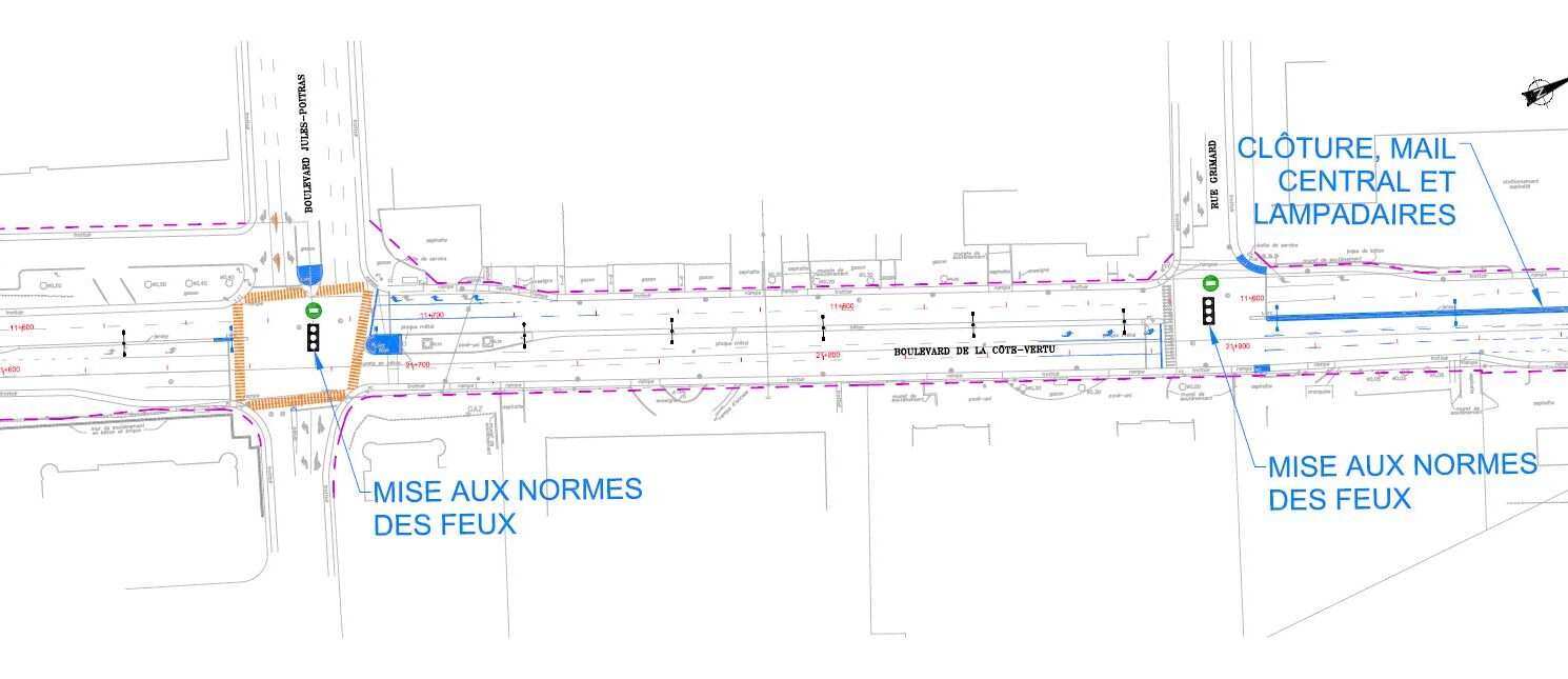 Concept for the implementation of a rapid bus service on Côte-Vertu Boulevard