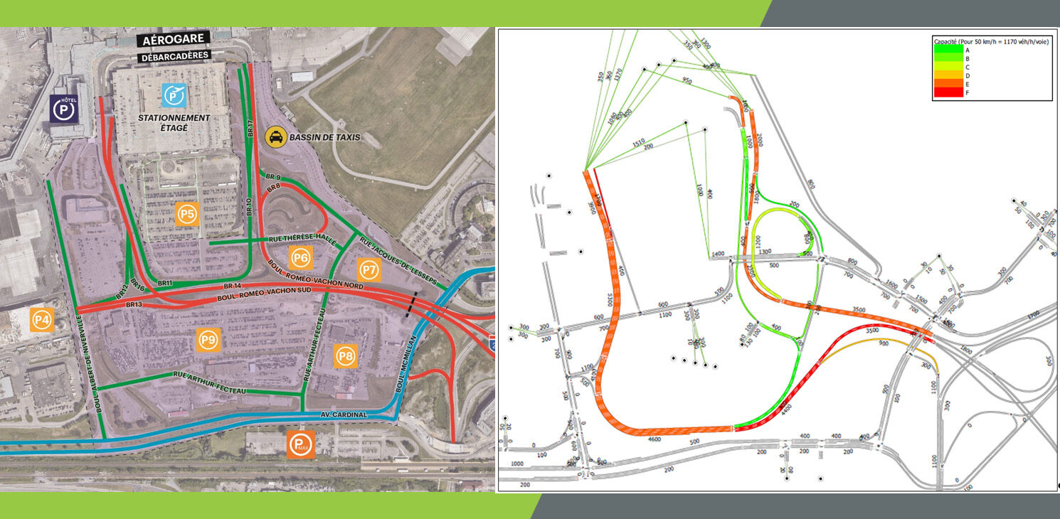 plan d'aménagement du stationnement de l'aéroport