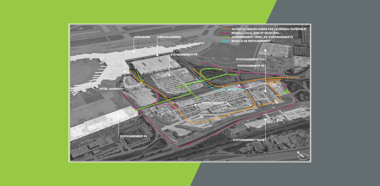 plan d'aménagement du stationnement de l'aéroport