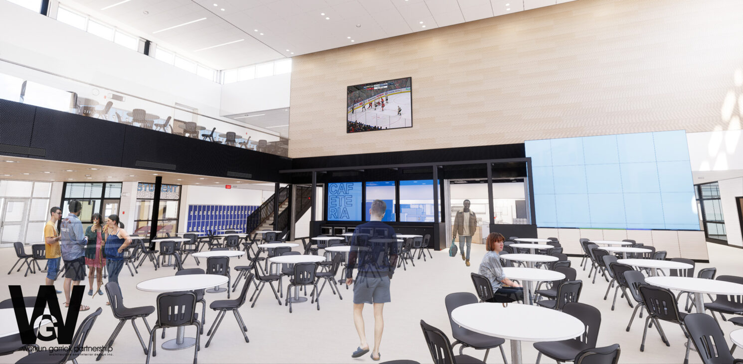 3D modeling of the interior of the new Paul Kane secondary school in Saint-Albert