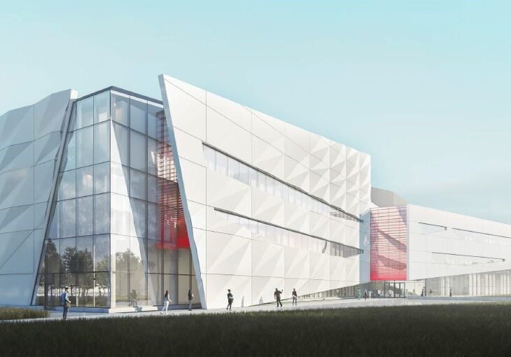 modélisation 3d de la nouvelle façade du laboratoire médical centralisé d'Edmonton