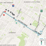 plan du Réseau Express Vélo de Montréal