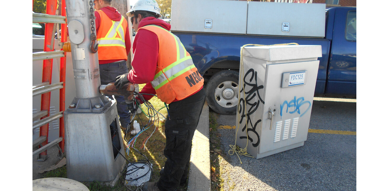 CIMA+ employees installing Laval's new signaling system