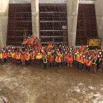 Picture of all the CIMA+ teams on the rehabilitation site of the Hull-1GS hydroelectric power station in Gatineau