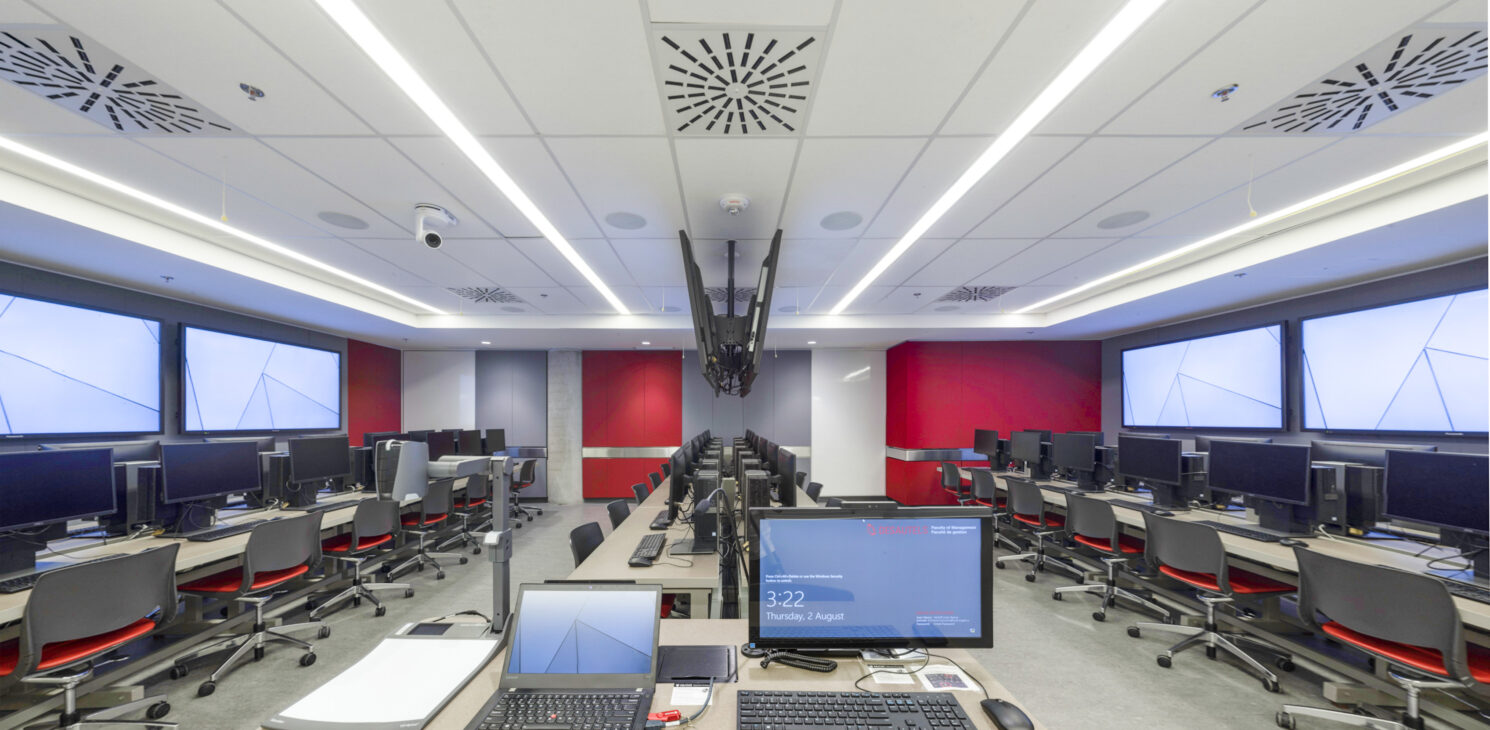 Interior of the Master's (MBA) program pavilion of the Faculty of Management of McGill University