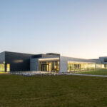 Exterior of the new Desjardins sports complex of the Saint-Louis Academy in Quebec City